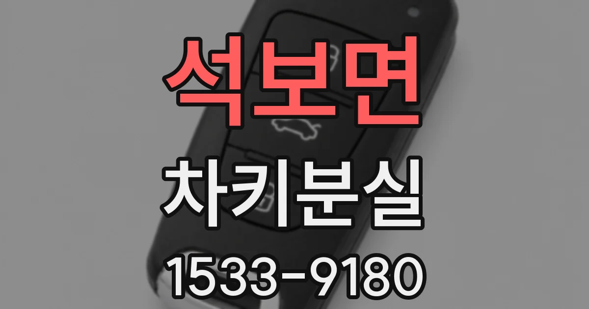 석보면 차키분실