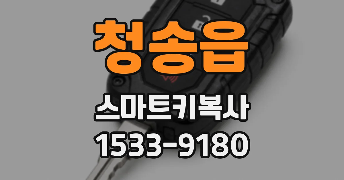 청송읍 스마트키복사