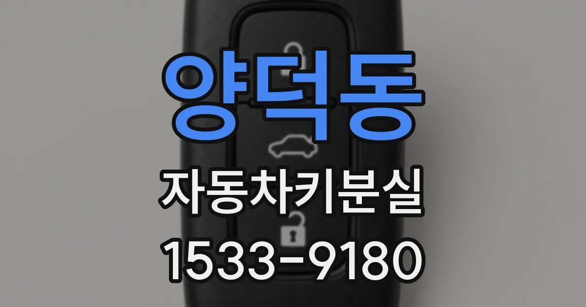양덕동 자동차키분실