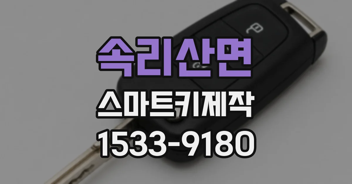 속리산면 스마트키제작