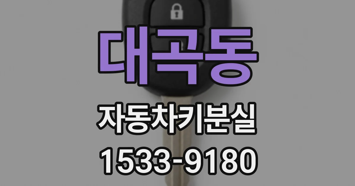 대곡동 자동차키분실