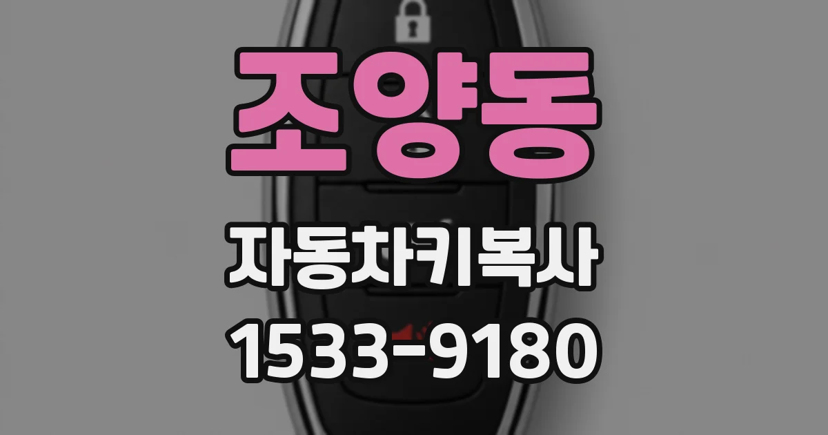 조양동 자동차키복사