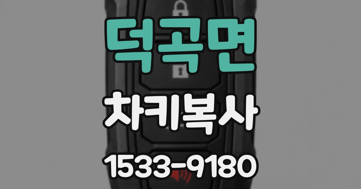 덕곡면 차키복사