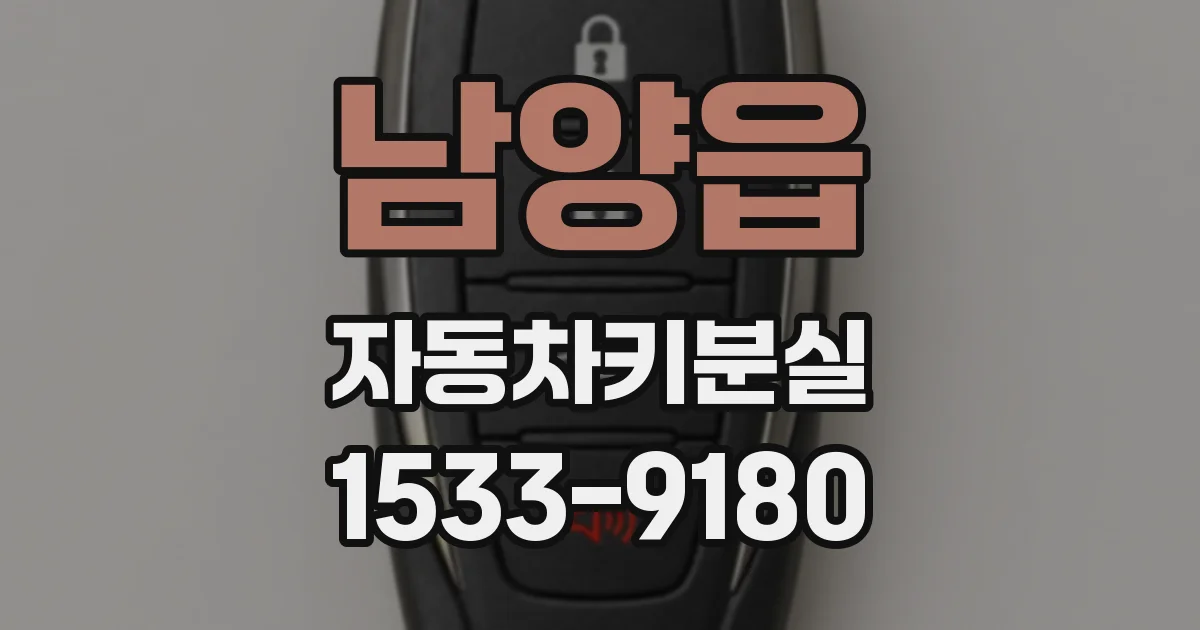남양읍 자동차키분실