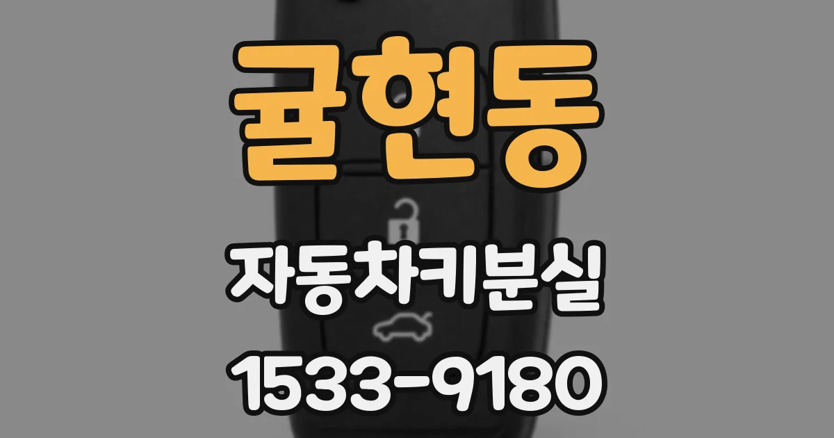 귤현동 자동차키분실
