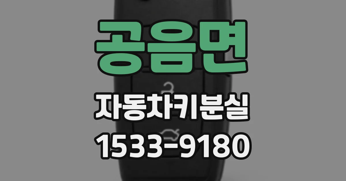 공음면 자동차키분실