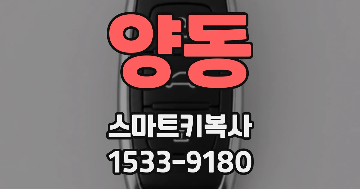 양동 스마트키복사