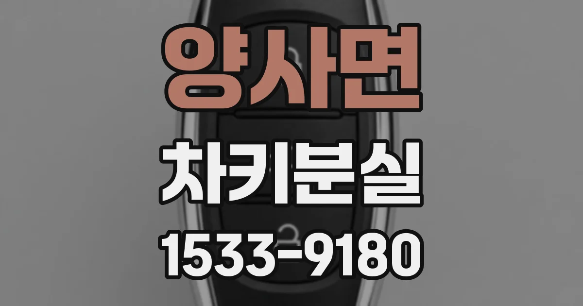 양사면 차키분실