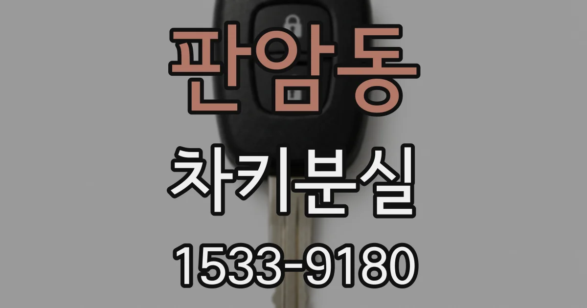판암동 차키분실