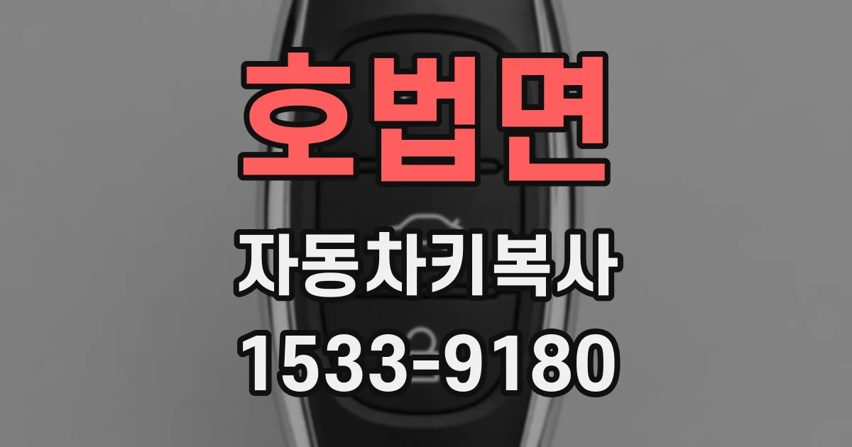 호법면 자동차키복사