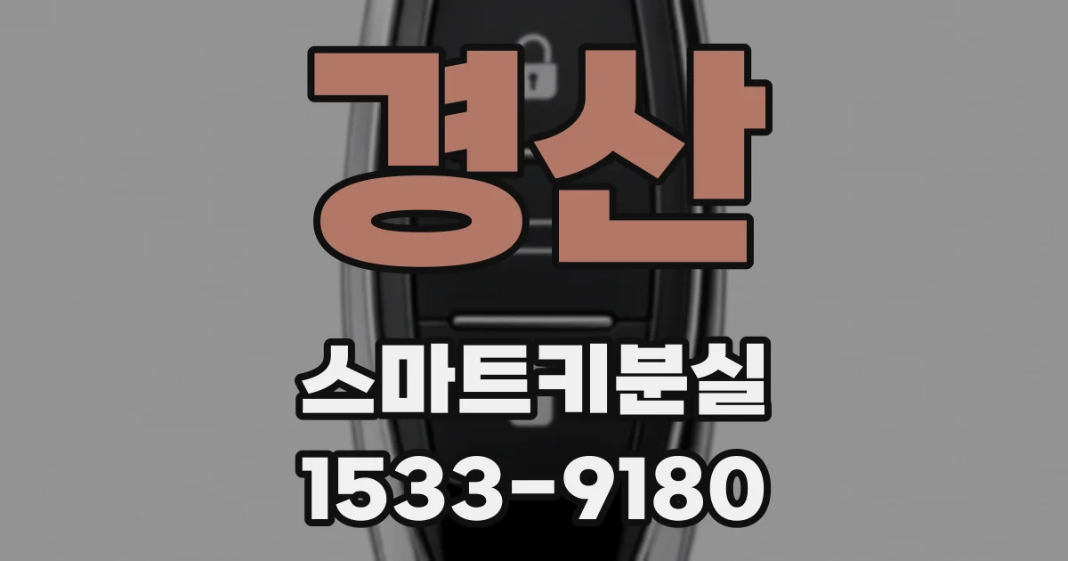 경산 스마트키분실