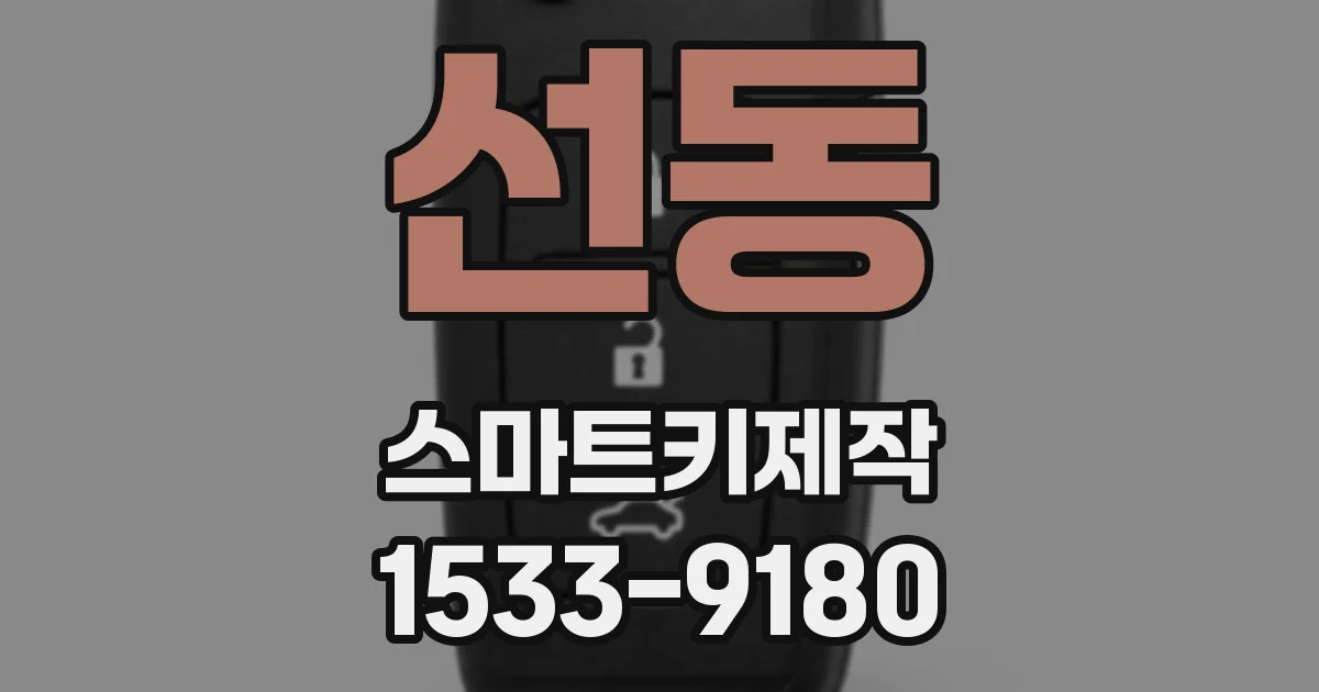 선동 스마트키제작