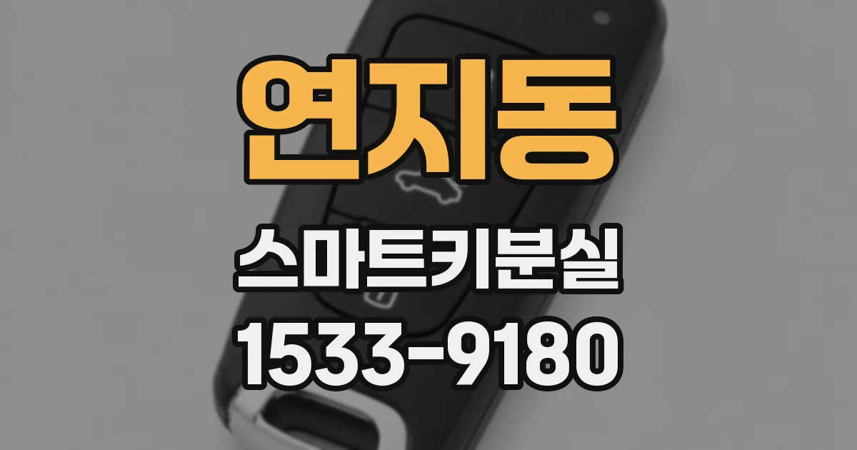 연지동 스마트키분실
