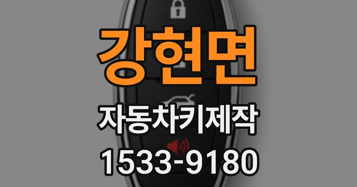 강현면 자동차키제작
