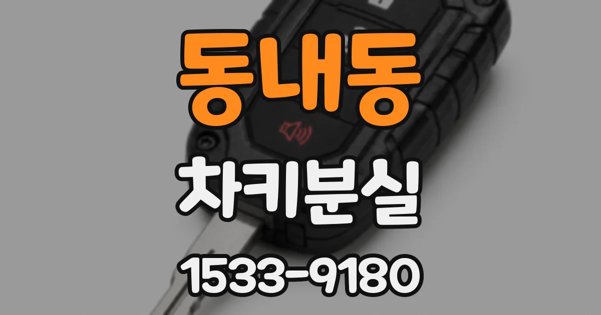 동내동 차키분실