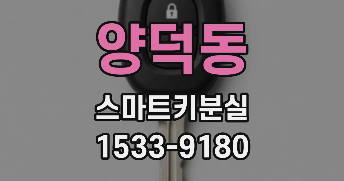 양덕동 스마트키분실