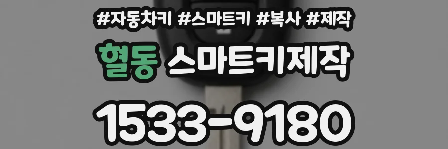 혈동 스마트키제작