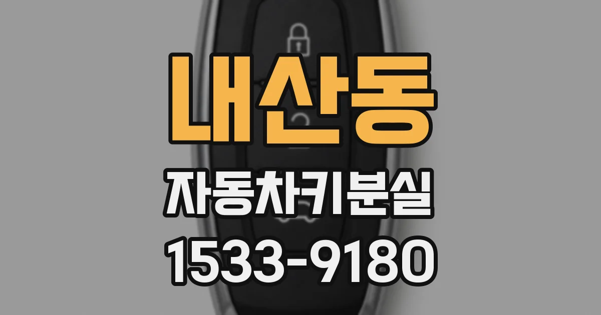 내산동 자동차키분실