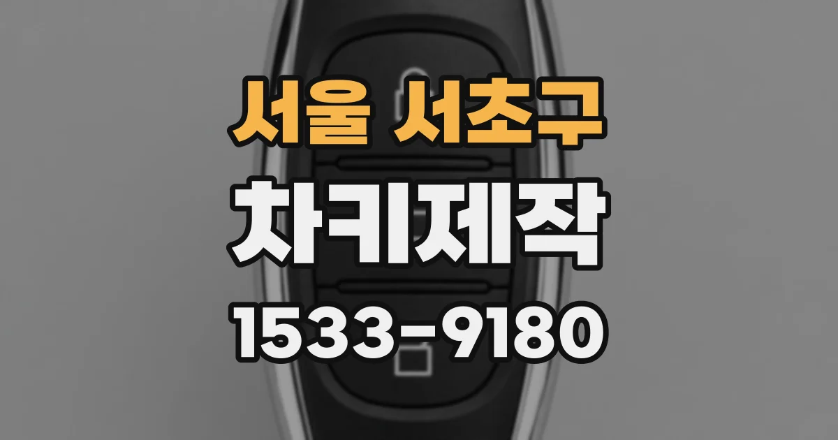 서울 서초구 차키제작