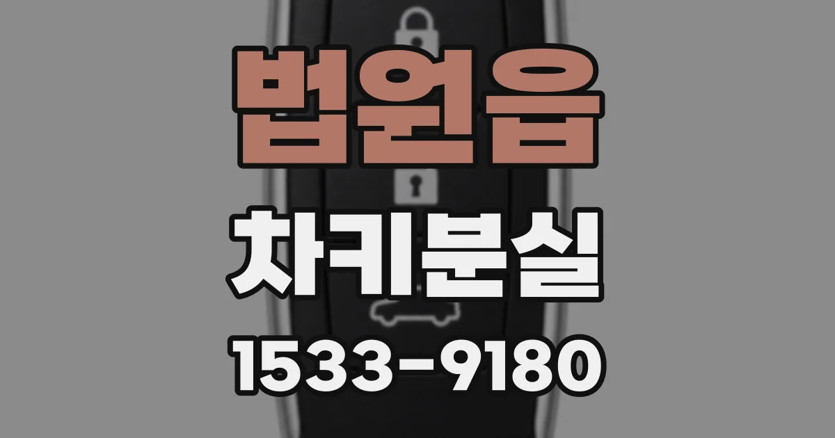 법원읍 차키분실