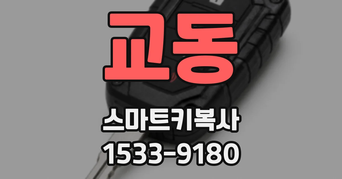 교동 스마트키복사