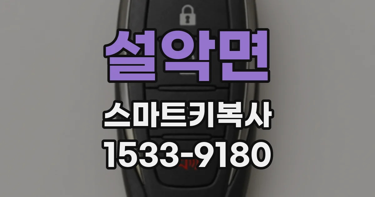 설악면 스마트키복사