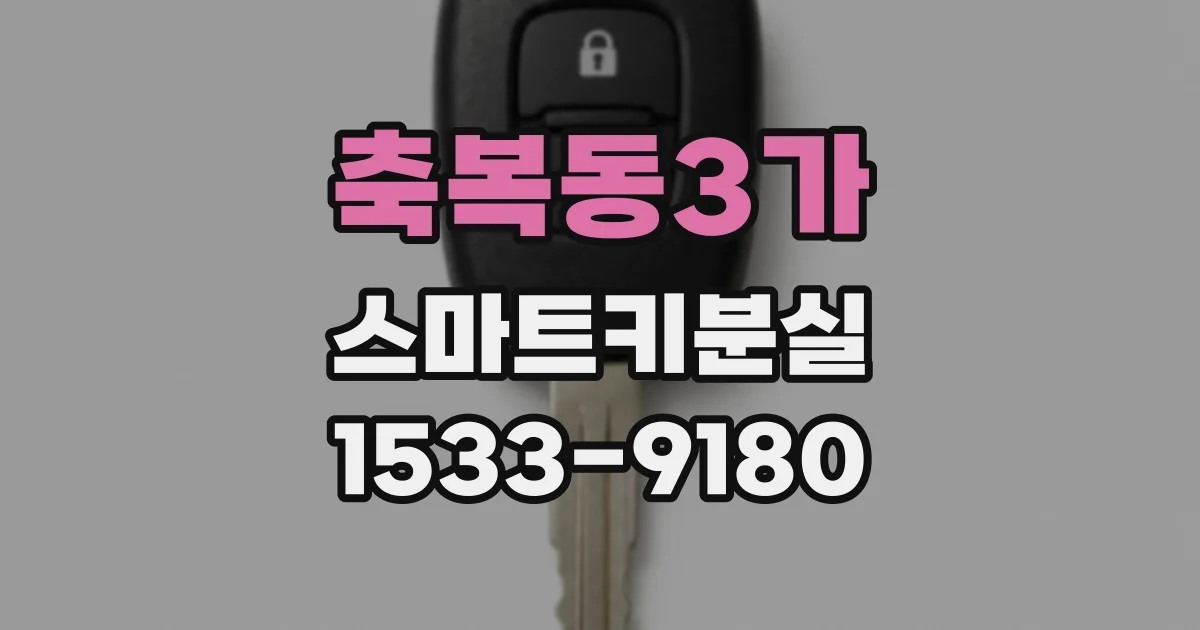 축복동3가 스마트키분실