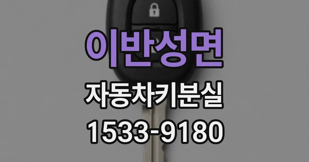 이반성면 자동차키분실