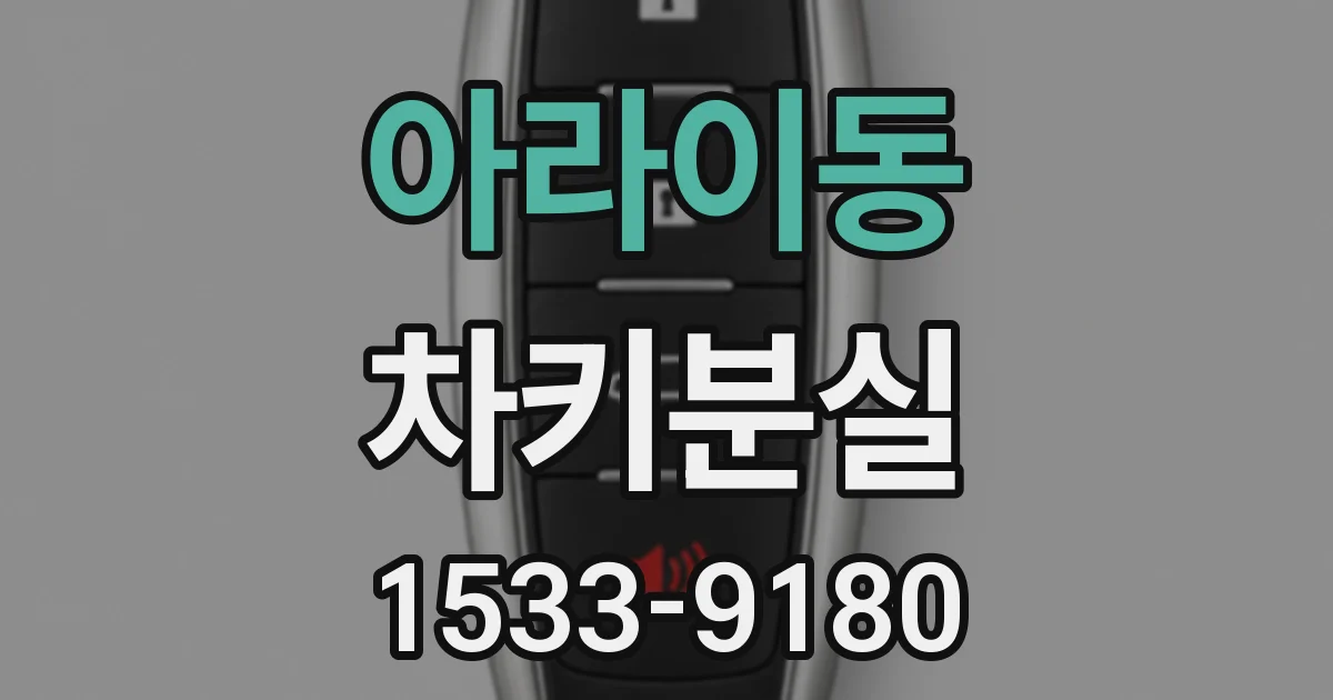 아라이동 차키분실