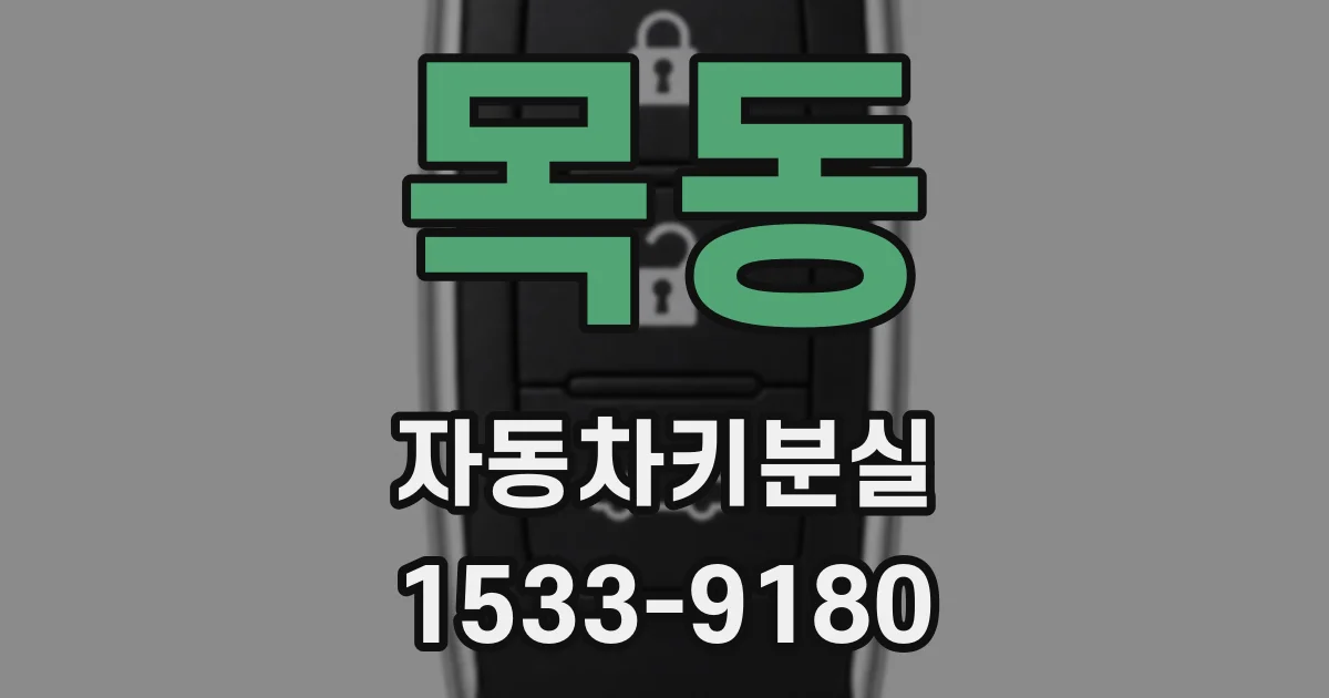목동 자동차키분실