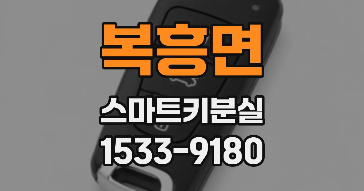 복흥면 스마트키분실