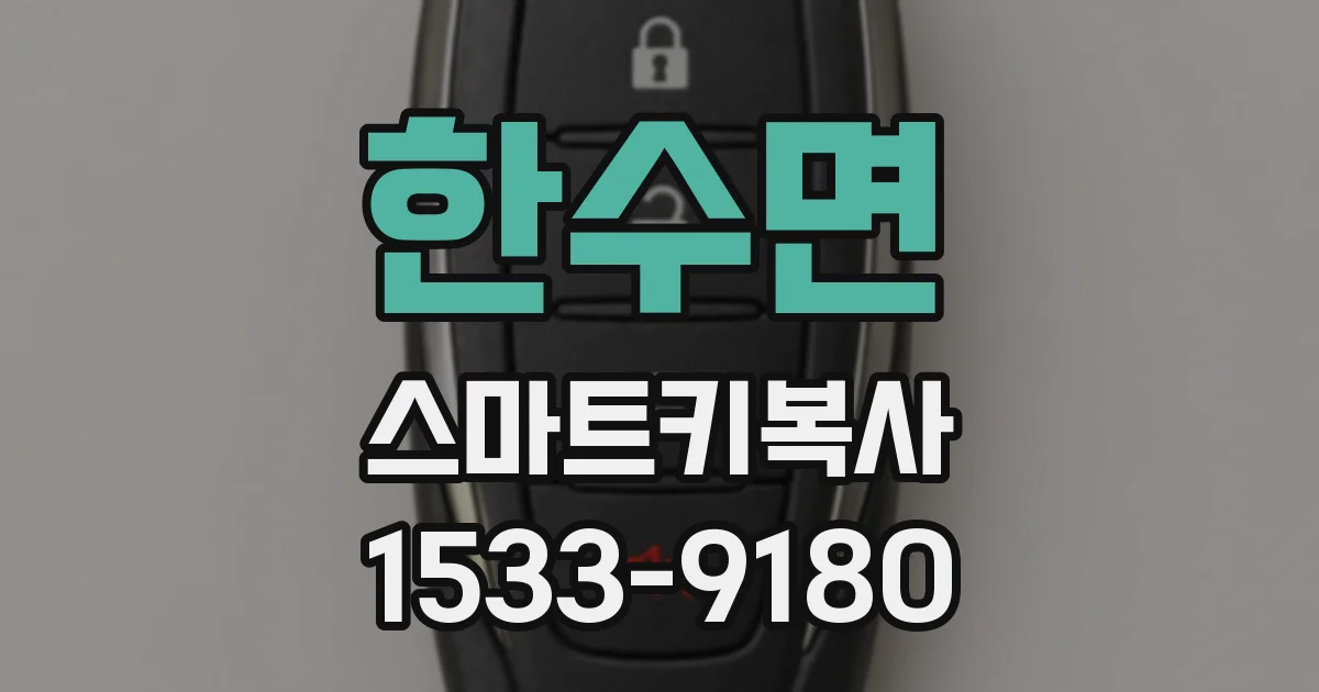 한수면 스마트키복사