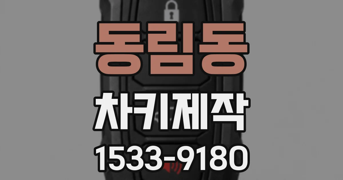 동림동 차키제작