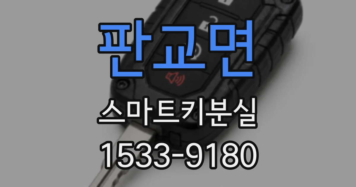 판교면 스마트키분실