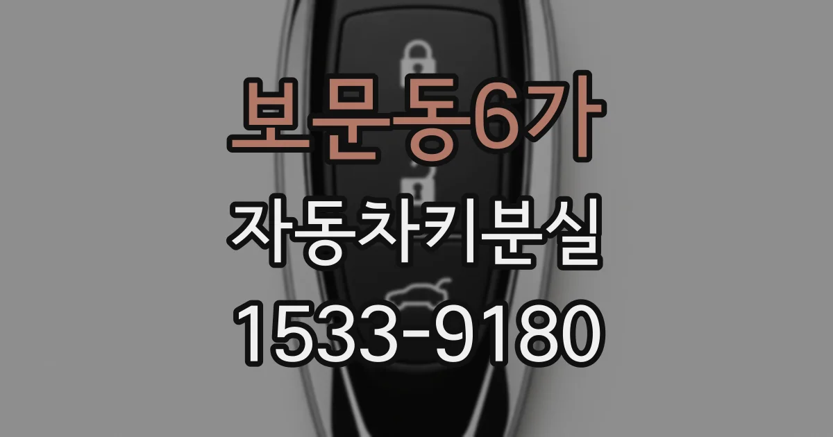 보문동6가 자동차키분실
