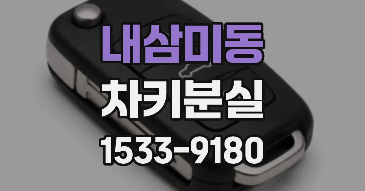 내삼미동 차키분실