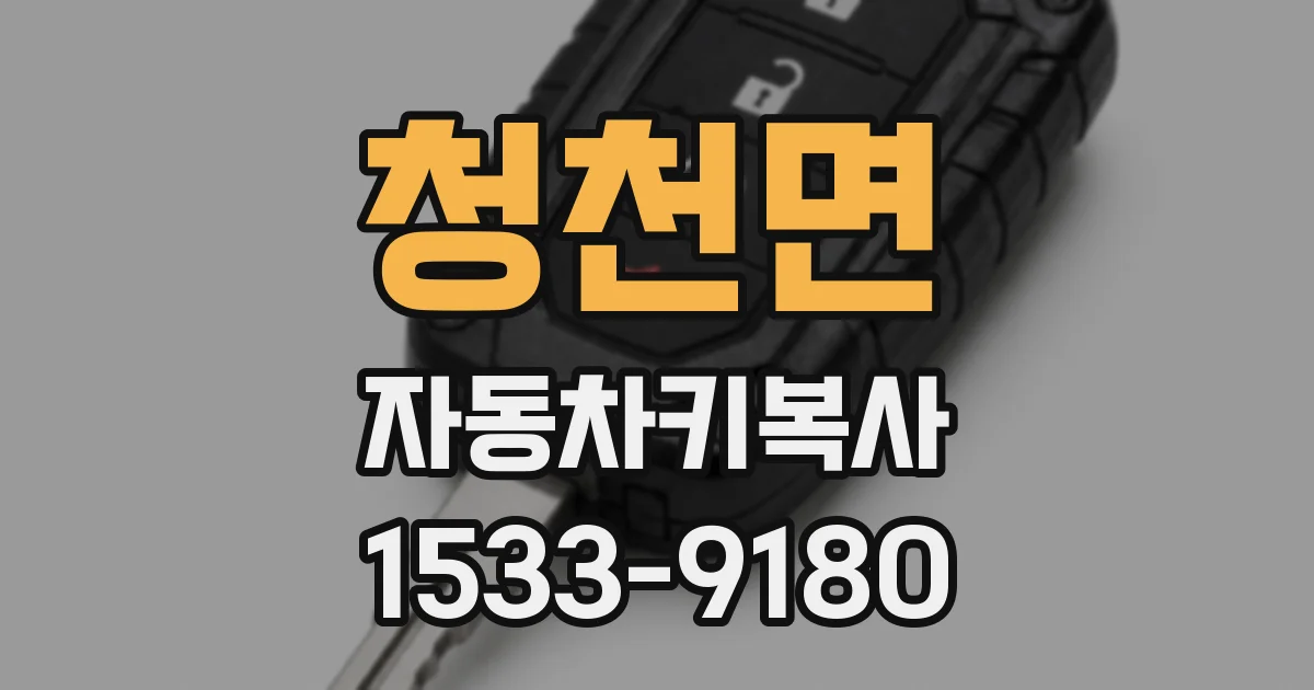 청천면 자동차키복사