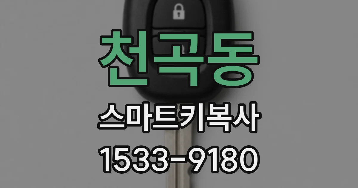 천곡동 스마트키복사