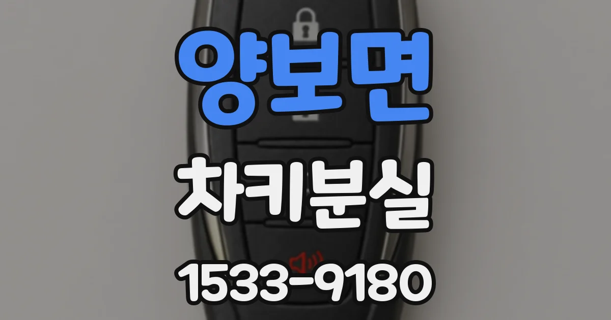 양보면 차키분실