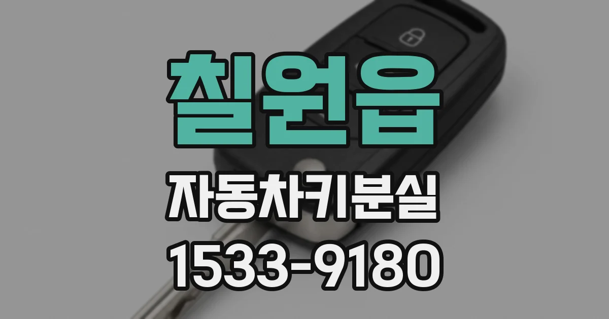 칠원읍 자동차키분실