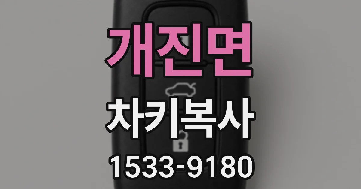 개진면 차키복사