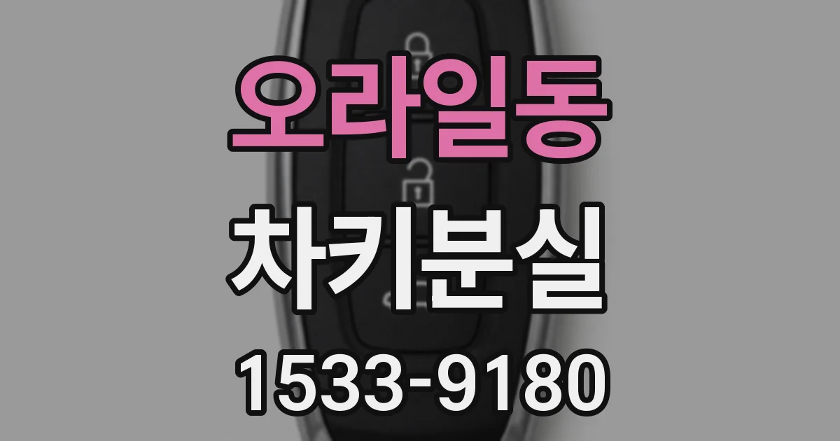 오라일동 차키분실