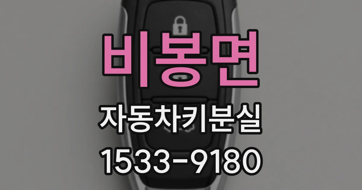 비봉면 자동차키분실