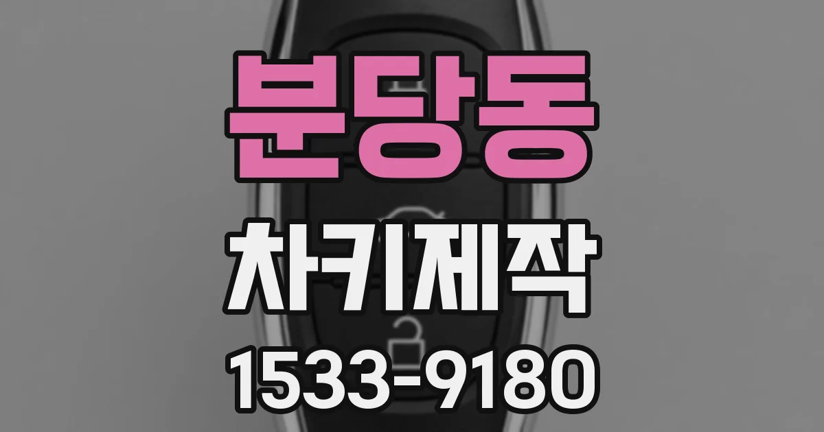 분당동 차키제작