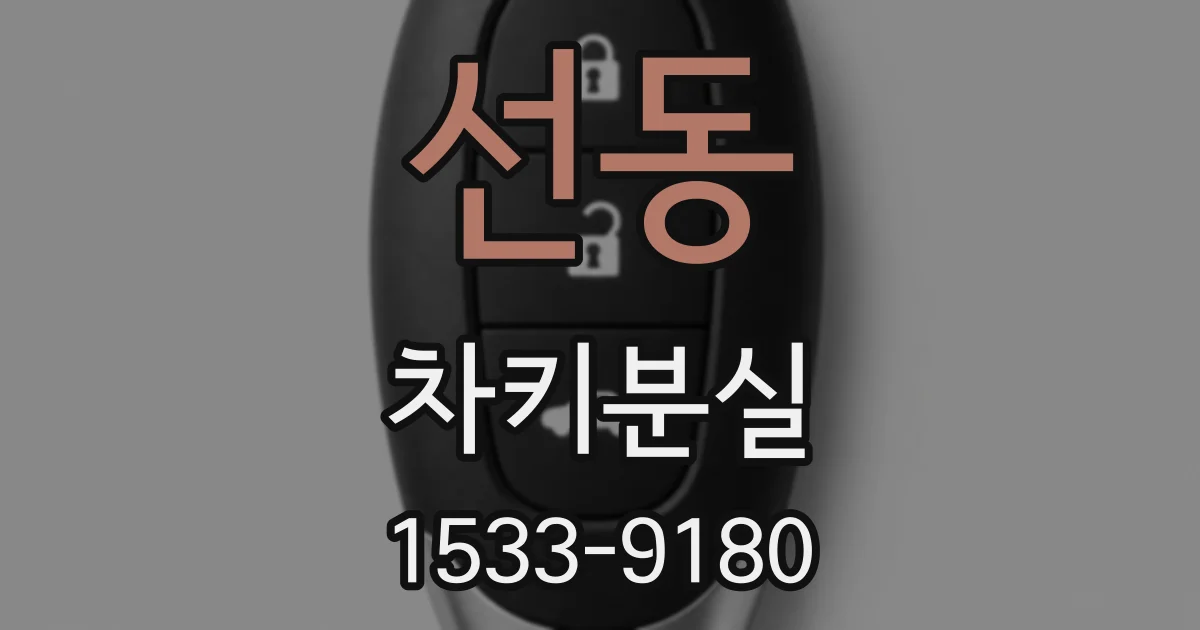 선동 차키분실