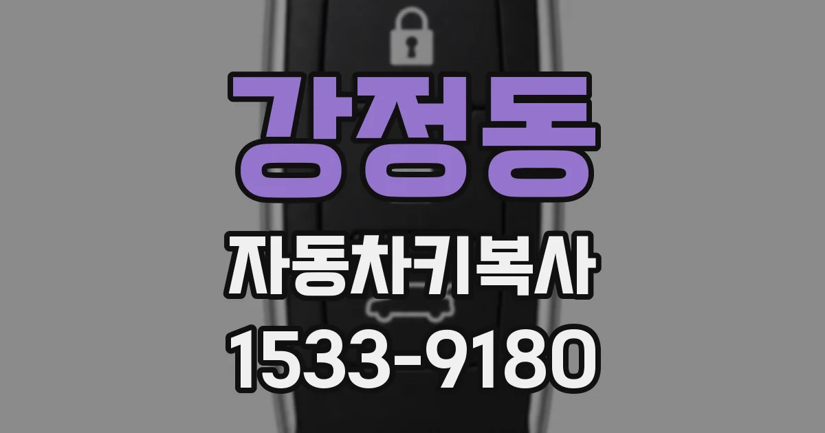 강정동 자동차키복사
