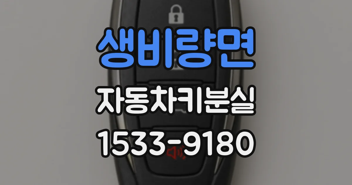 생비량면 자동차키분실