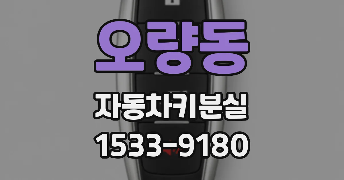 오량동 자동차키분실