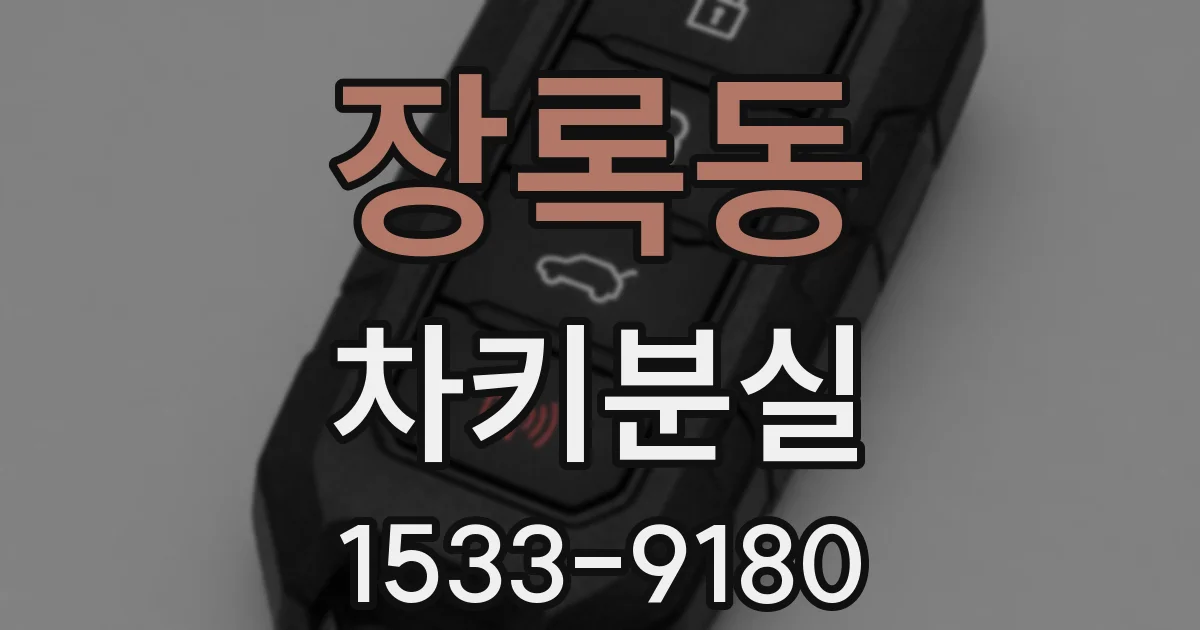 장록동 차키분실