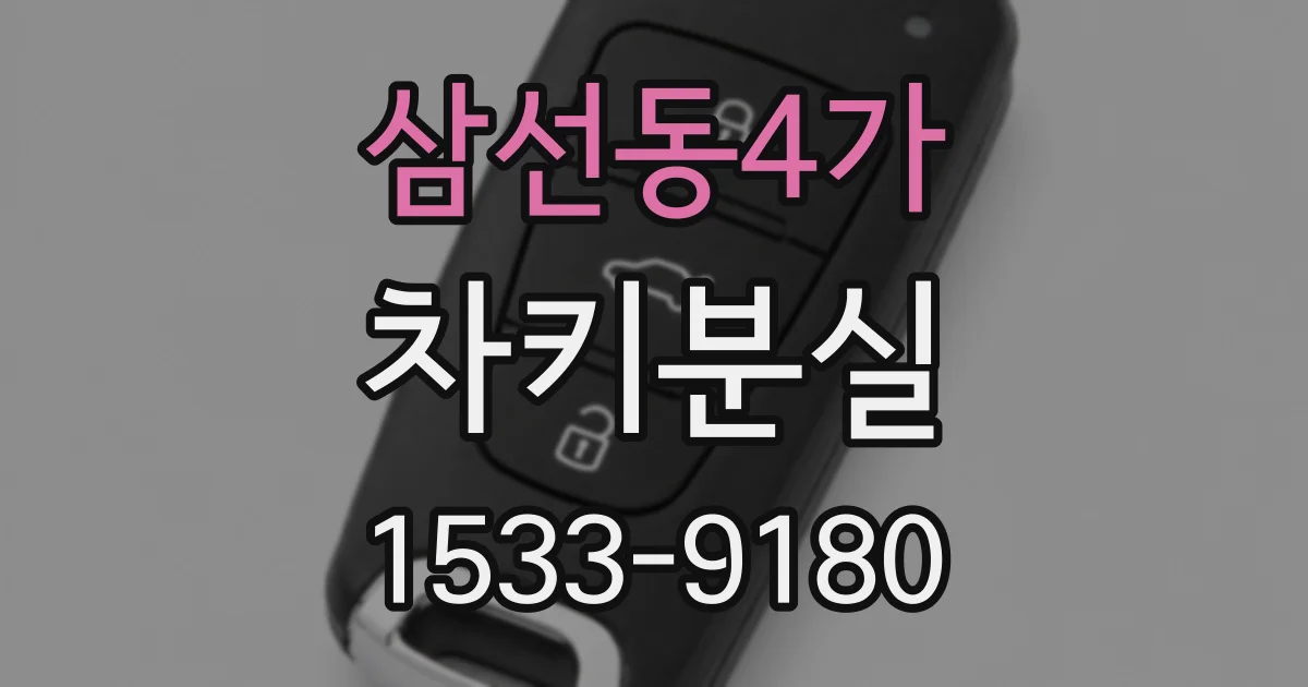 삼선동4가 차키분실